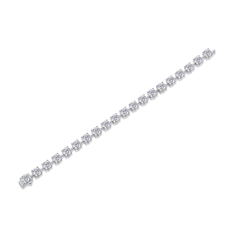 1About Time Luxury Fashion Mossan Diamond S925 Silver Bracelet Comparable To