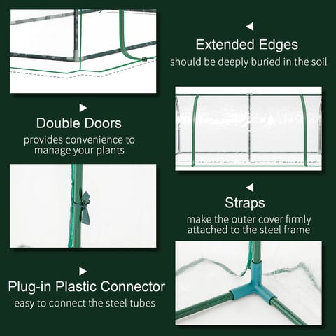 Portable Tunnel Greenhouse For Outdoor Garden Hot House