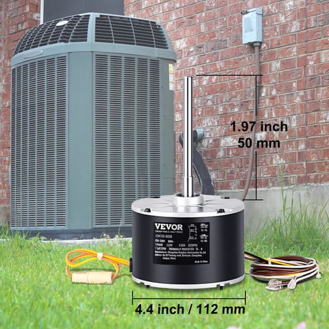 VEVOR Condenser Fan Motor 5KCP39GFS166S, 3S003, 208 230V, 825RPM, OEM Standard