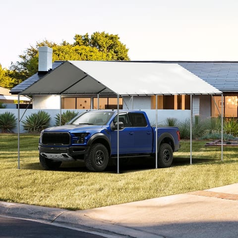 VEVOR 10 X 20 Ft Carport Replacement Canopy Cover, Garage Top Tent Shelter Tarp