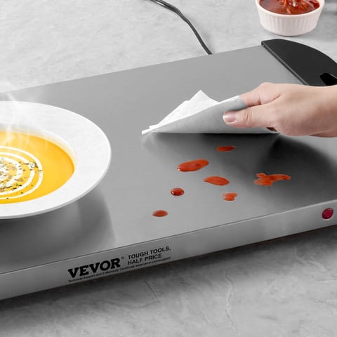 VEVOR Electric Warming Tray Buffet Food Warming Temp Control Stainless Steel
