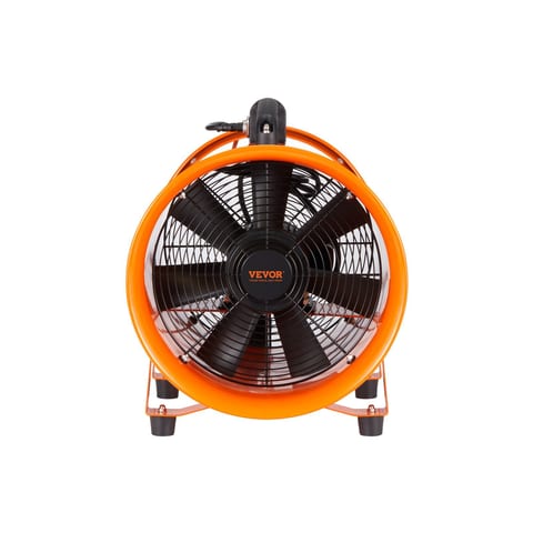 VEVOR Portable Ventilator, 12 Inch Heavy Duty Cylinder Fan With 16.4ft Duct