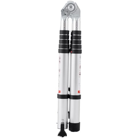 Telescoping Extension Ladder 12.5FT A-Shape W Stabilizer Bar For RV