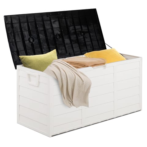 White Body, Black Cover, Wood Grain Style With Two Wheels Injection Molded