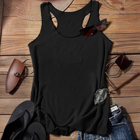 Women's 5-Pack Racerback Tank Tops Summer Casual Sleeveless Crew Neck Basics