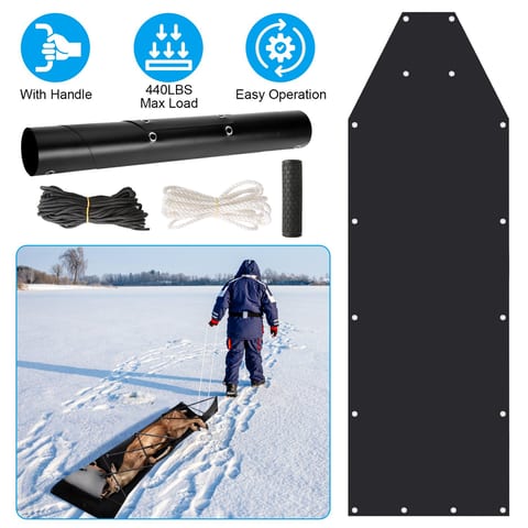 Deer Drag Sled With Handle Deer Cart Game Hauler Snow Sledding Pad Hunting Gear