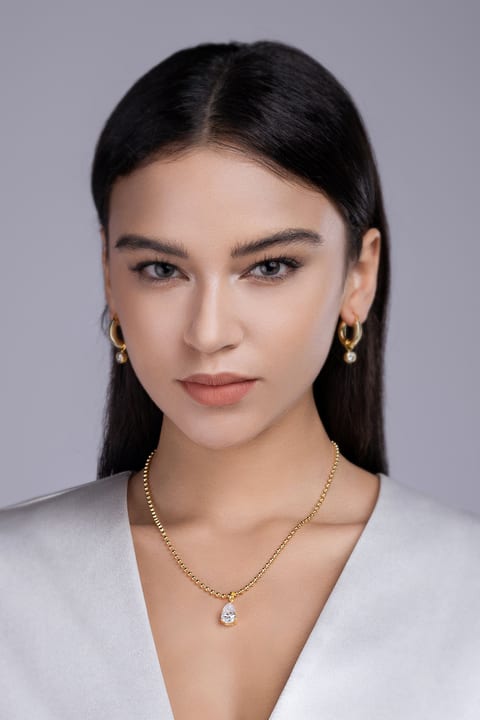 1Wish Light - A Fashionable And Trendy Diamond Jewelry Necklace Pendant Set