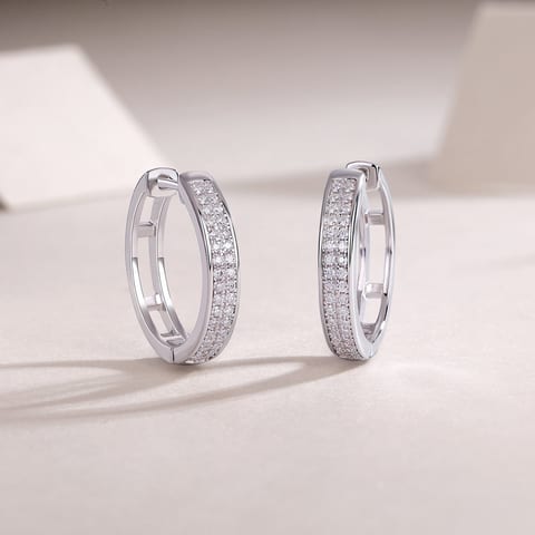 1Firefly Light - Moissanite S925 Sterling Silver Earrings With Platinum-plated