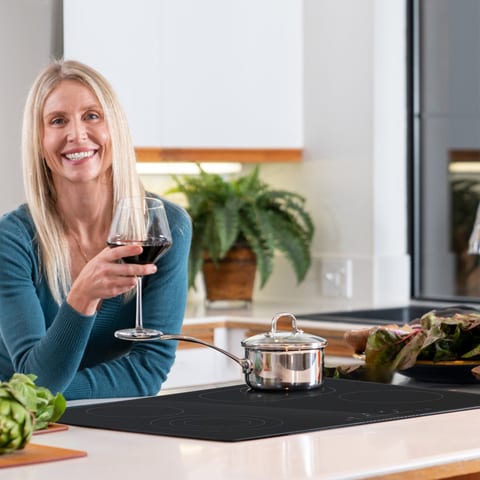 Built In Electric Stove Top, 30.3 X 20.5 Inch 4 Burners, 240V Glass Radiant