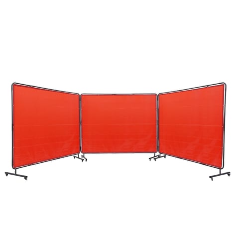 Welding Screen With Frame, 6X 8 3 Panel Welding Curtain Screens