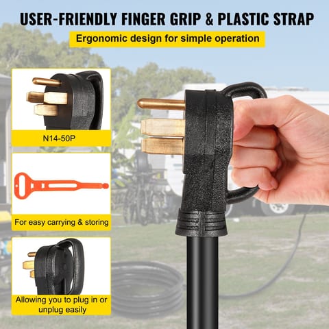 Generator Cord 125V 250V Generator Power Cord N14-50P & SS2-50R CS6364 Twist