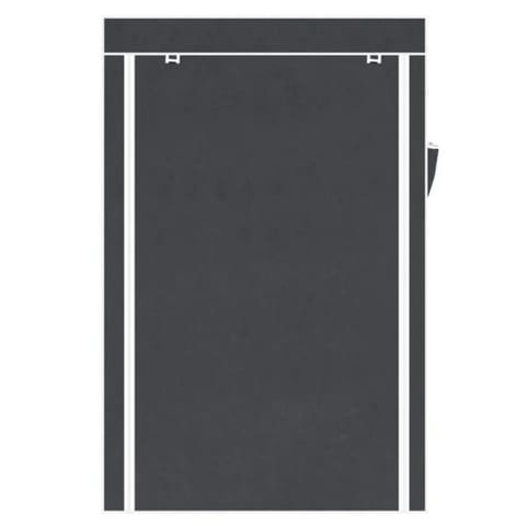 64 Portable Closet Storage Organizer Wardrobe Clothes Rack With Shelves Gray