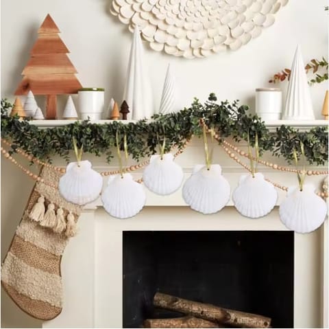 Seashells For Crafting Christmas Ornaments 24pcs 2-3 Inch Hanging Sea Shells