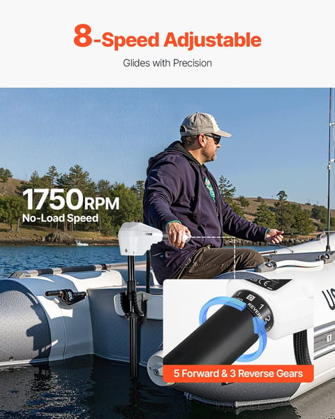 55lb 12V Thrust Electric Trolling Motor Saltwater Trolling Boat Engine For Kayak