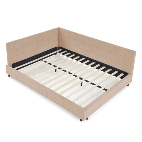 Queen Size Upholstered Tufted Bed Frame, Sofa Bed Frame With Comfortable