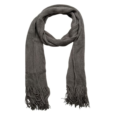 2pcs Lightweight Grey Skinny Scarf,Narrow Width For Modern Layered