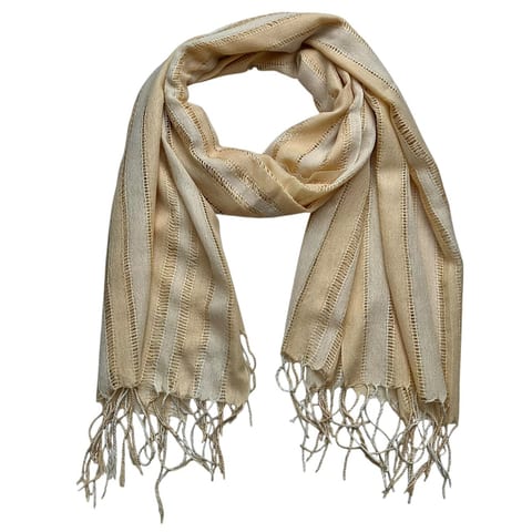 2pcs Classic Yarn Dyed Pattern Khaki Long Scarf,vacation,daily Life,evening