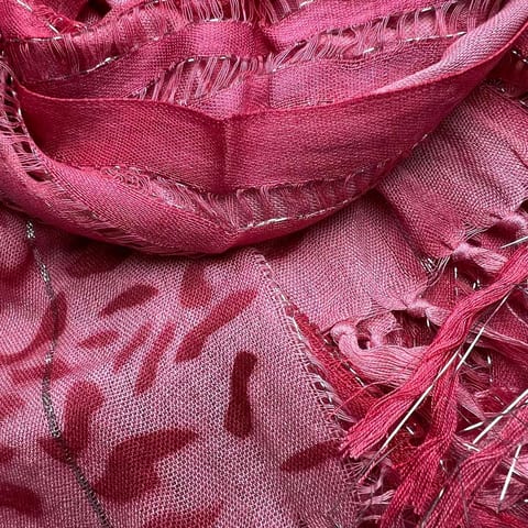 2pcs Long Boho Scarf,P Ink Leopard Scarf With Metallic Threads,vacation,daily