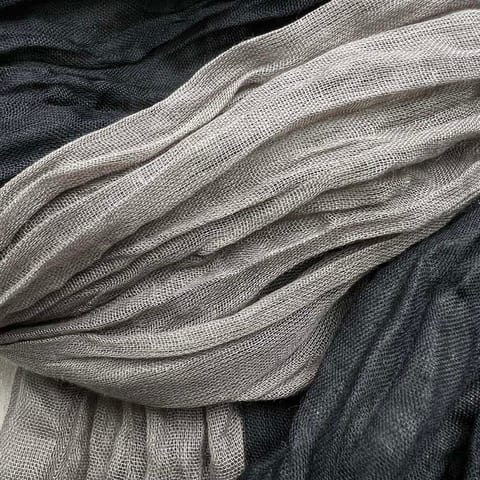 2pcs Textured Casual Scarf ,Khaki Black Crinkle Scarf ,vacation,daily