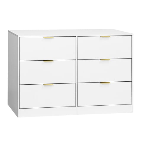 Simply Modern 6-Drawer Dresser, Chest Of Drawers For Bedroom, Living Room