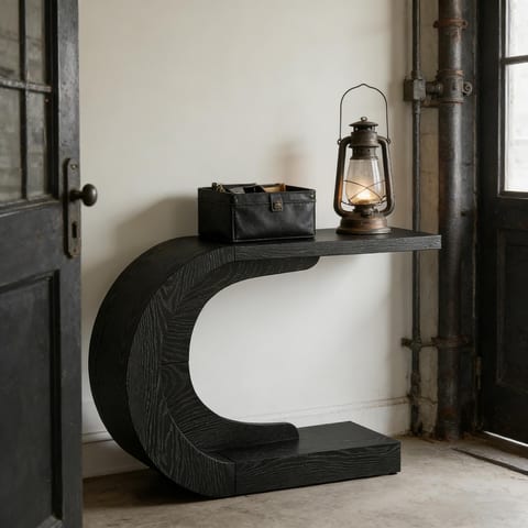 Stylish Hallway Table,Console Table,C-Shaped Accent Table