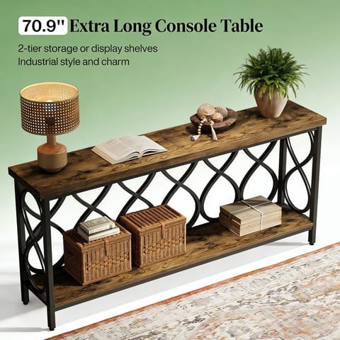 2-Tier Plant Stand,Entryway Table,Console Table,Sofa Table