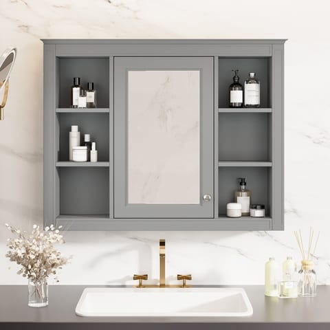 35 X 27.5 Medicine Cabinet, Wall Mounted Bathroom Storage Cabinet, Modern