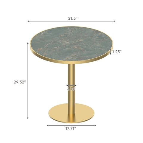 Round Modern Dinning Table 31.5 Inches Bistro Table Tulip Table With Faux