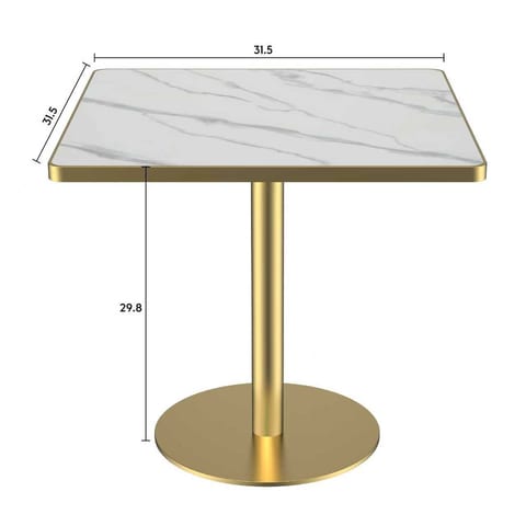 Square Modern Dinning Table 31.5 Inches Bistro Table Tulip Table With Faux