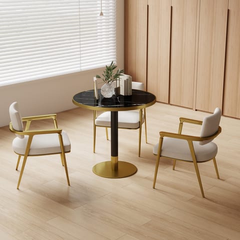 Round Modern Dinning Table 31.5 Inches Bistro Table Tulip Table With Faux