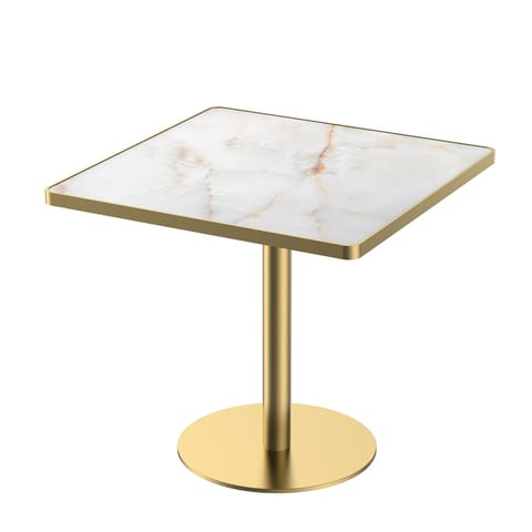 Square Modern Dinning Table 31.5 Inches Bistro Table Tulip Table With Faux