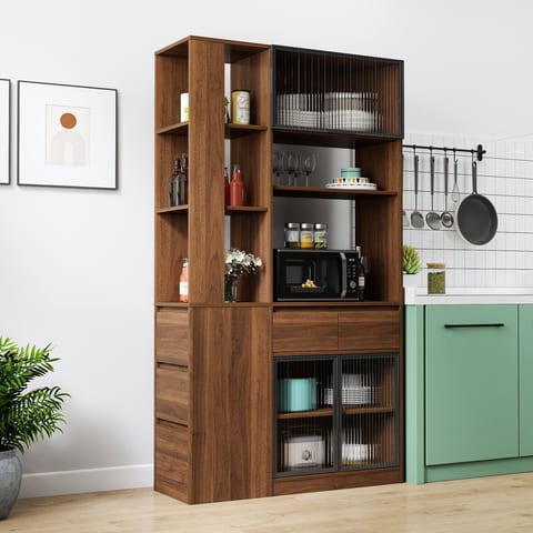70.87 H Tall Storage Cabinet With Multi-functional Storage Spac, Modern Wooden