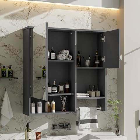 29'' X 28'' Modern Wall Mounted Bathroom Medicine Cabinet, Bathroom Wall