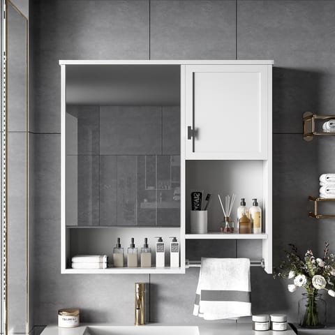 29'' X 28'' Modern Wall Mounted Bathroom Medicine Cabinet, Bathroom Wall