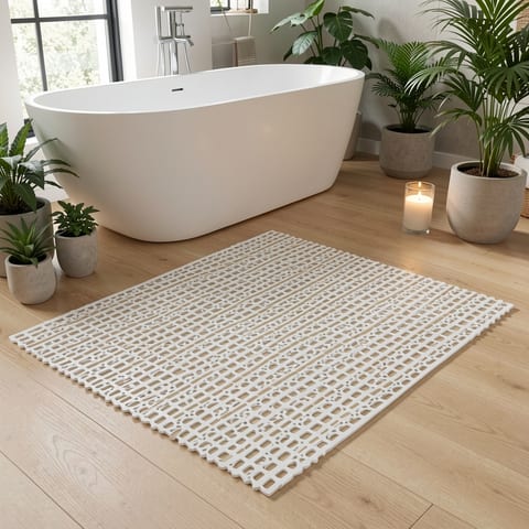 Indoor Home Excellent Striped PVC Nonslip Eco-Friendly Mat J Type Multiple Size