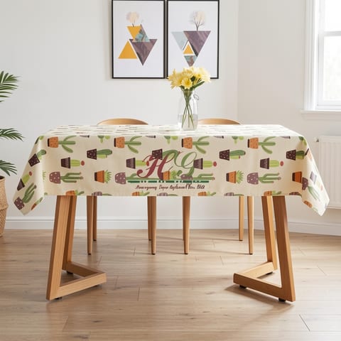 70''X 52'' Vinyl Tablecloth with Flannel Backing Waterproof Oil Proof Stain