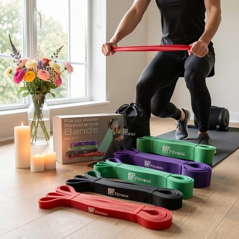 Pull up Band Set with Multiple Resistance Levels Ideal for Pull up Assistance