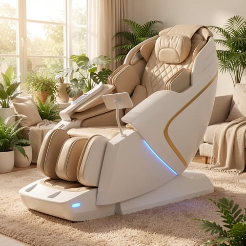 China Luxury Smart Pedicure SL Track 4D Massage Sofa Zero Gravity Full Body