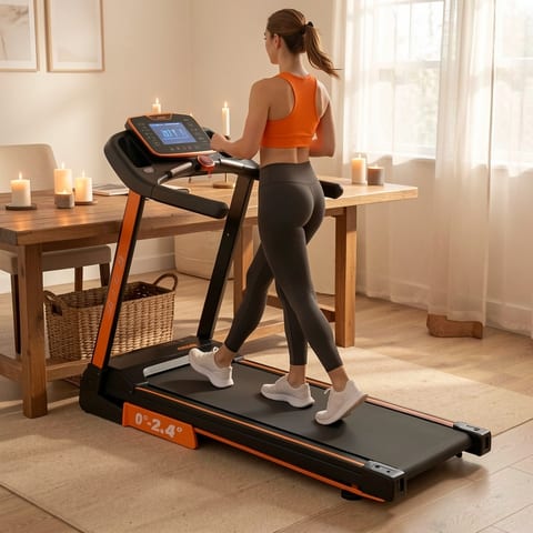 Popular Small Quiet Motor Home Use Portable Walking Pad Electric Treadmill Gym