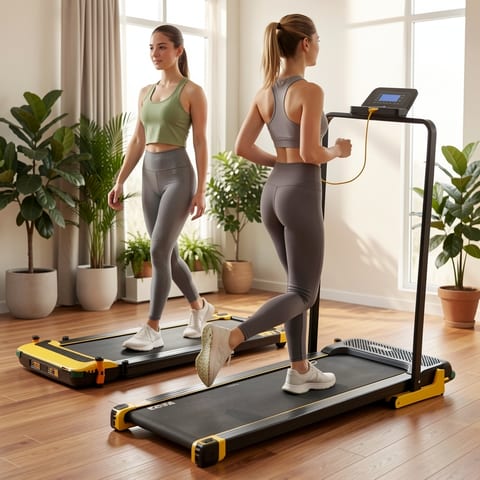 Mini Electric Double Side Treadmill Foldable Design Walking Sports Training