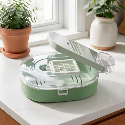 Oval chopper with detachable parts for easy cleaning