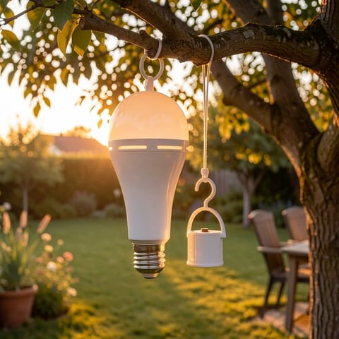 Emergency LED light bulb with built-in battery and E26/E27 socket, white light, 12W, 105g