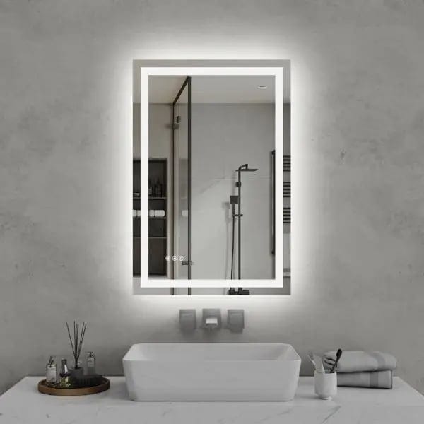 24"x36" LED Bathroom Vanity Mirror Front/Back-Lit 3-Color Tempered Glass, product photo