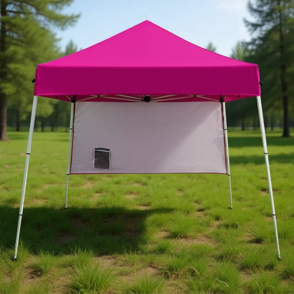 Pink Pop Up Canopy Tent 6x6ft Foldable Portable Outdoor Gazebo with Carry Bag, product photo