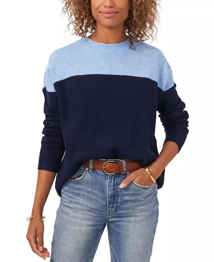 Cozy Extended Shoulder Color Blocked Sweater Vince Camuto, product photo