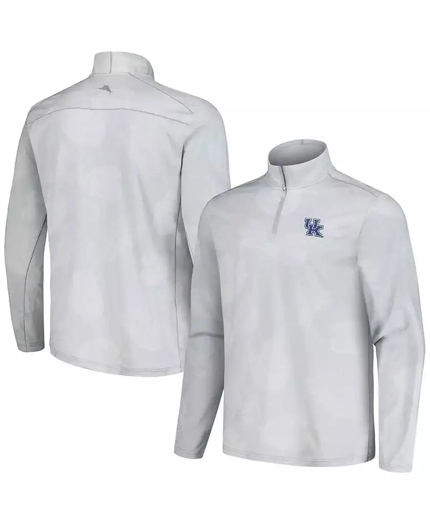 Men's Gray Kentucky Wildcats Delray Frond IslandZone 1/4-Zip Jacket Tommy, product photo