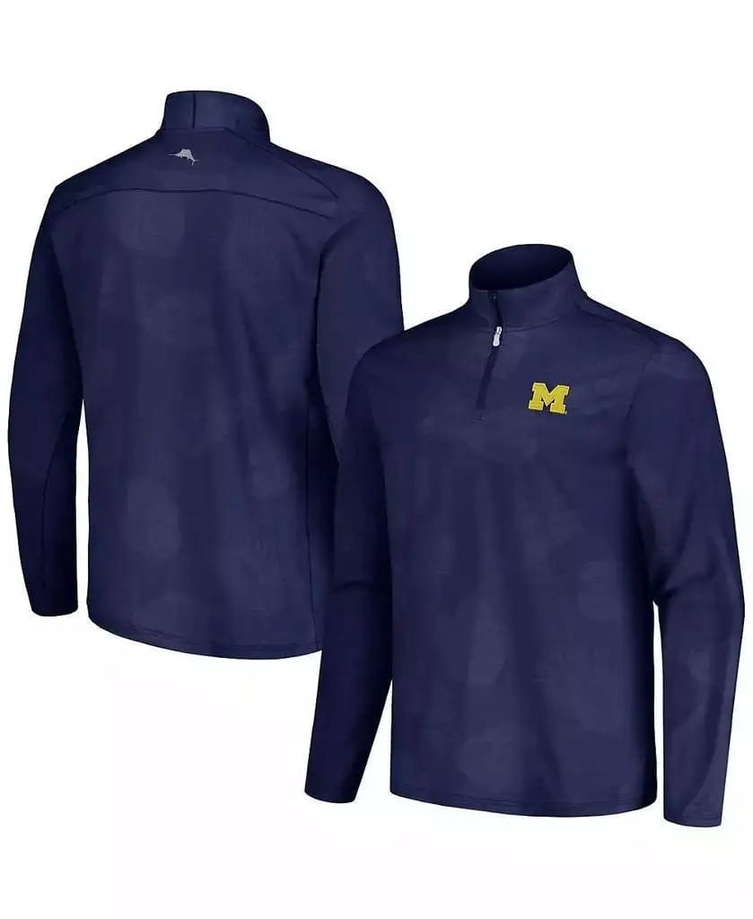 Men's Navy for Wolverines Delray Frond IslandZone Half-Zip Jacket for, product photo