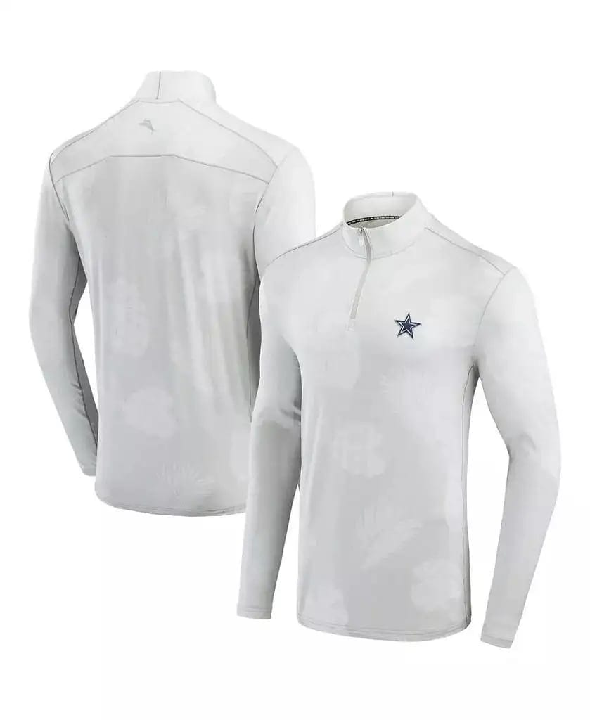 Men's Gray Kansas City Chiefs Delray Frond IslandZone Half-Zip Sweatshirt, product photo