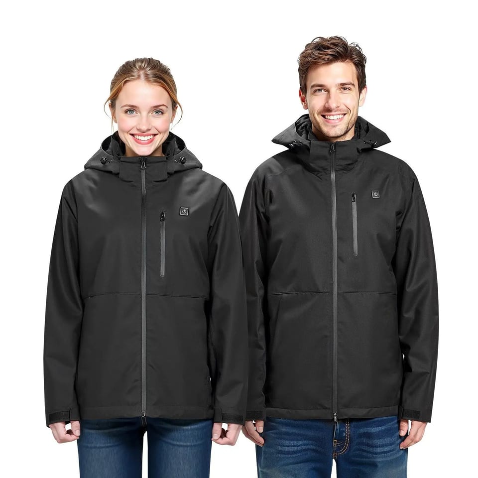 Women's 7.4V Battery Heated Jacket Soft Shell Electric Heating Coat Windproof, product photo