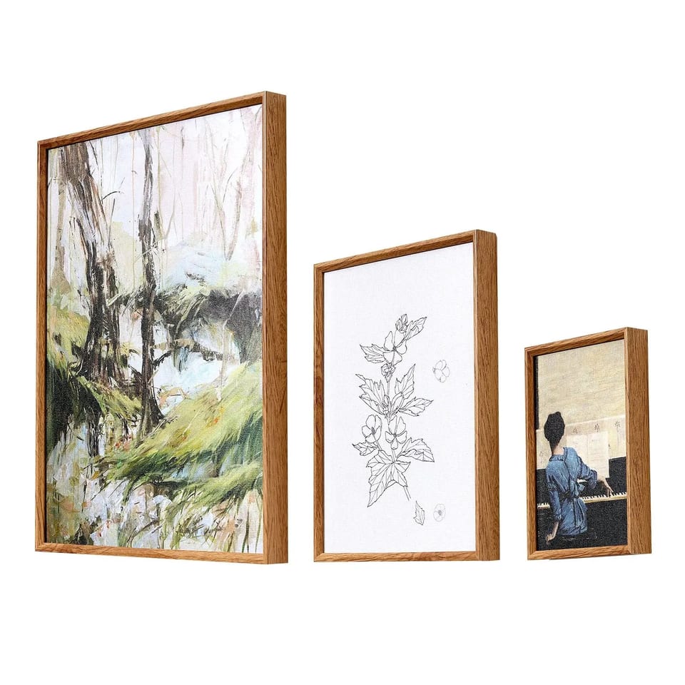 16 PCS Vintage Eclectic Framed Wall Art Prints High Glow Gallery Wall Decor, product photo